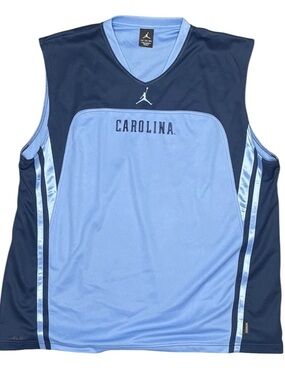 North Carolina Tar Heels Jordan Nike Practice Jersey Athletic Blue Shirt Men 2XL